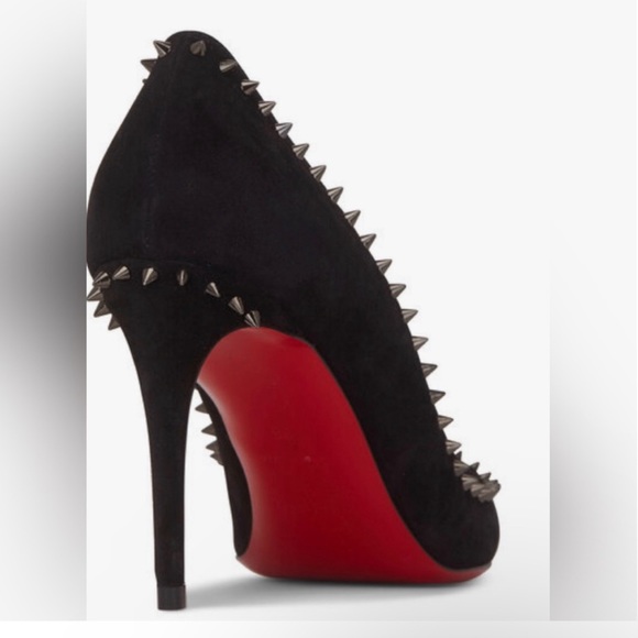 Christian Louboutin Anjalina Black Suede Pumps Size 39 - Picture 5 of 8